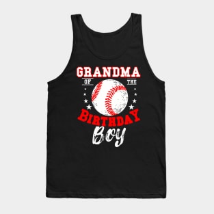 Grandma Of The Birthday Boy Baseball Tank Top
